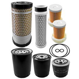 HUFEWU Filter Kit Fit for Kubota Tractor B2301 B2320 B2410 B26 B22601 B2630 B2650 Air Filter Replace 6C060-99410 6C060-99414 32721-58242 HH660-36060 HH670-37712 HH150-32094