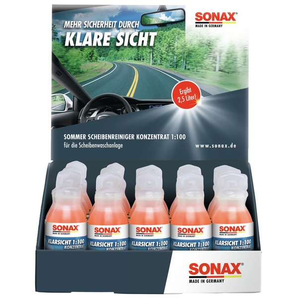 SONAX KlarSicht 1:100 Concentrate (25 ml) Highly Concentrated Cleaning Additive