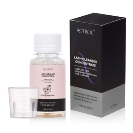 Eyelash Cleanser Concentrate Cherry Blossom 60ml Professional Lash Extensions Shampoo Natural Foaming Cleanser DIY Paraben & Sulfate Free Non-lrritating Wash for Extensions Lashes with Salon Home Care-Makes 60ml Bottles Eyelash Shampoo