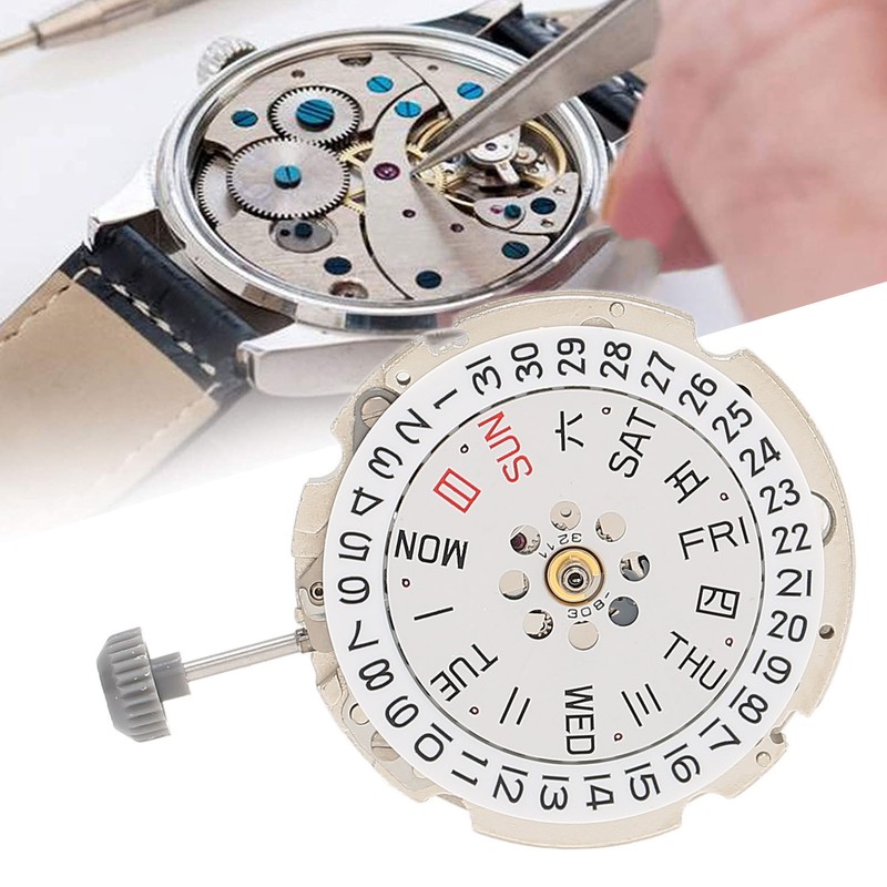 Automatic Watch Movement Professional Alloy Dual Calendar Quartz Watch Movement