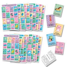 More Fiesta Baby Shower Bingo Bilingual - English Spanish, for 20 Players