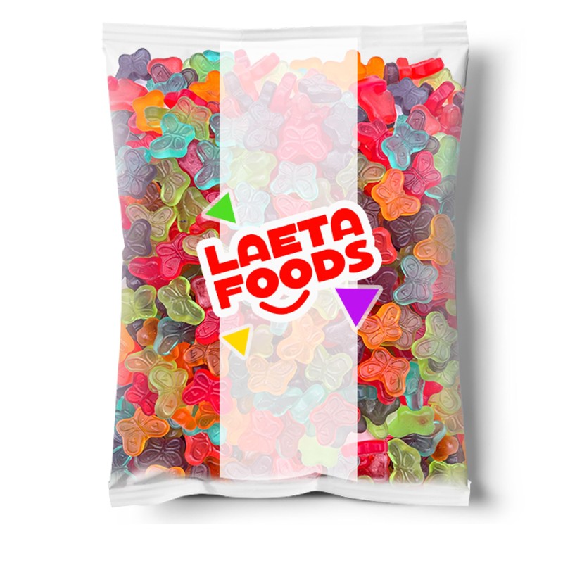 Mini Gummy Butterflies Candy, Assorted Fruit Flavored (1 Pound Bag)