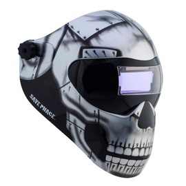 Save Phace Auto Darkening Welding Helmet Judgement Day EFP E Series - Ear to Ear Vision Welder Hood Grinding Mask with External 2 x 4 Inch Adjustable ADF for SMAC/MIG/TIG/SPOT - 2 Sensors Solar Power (3012572)