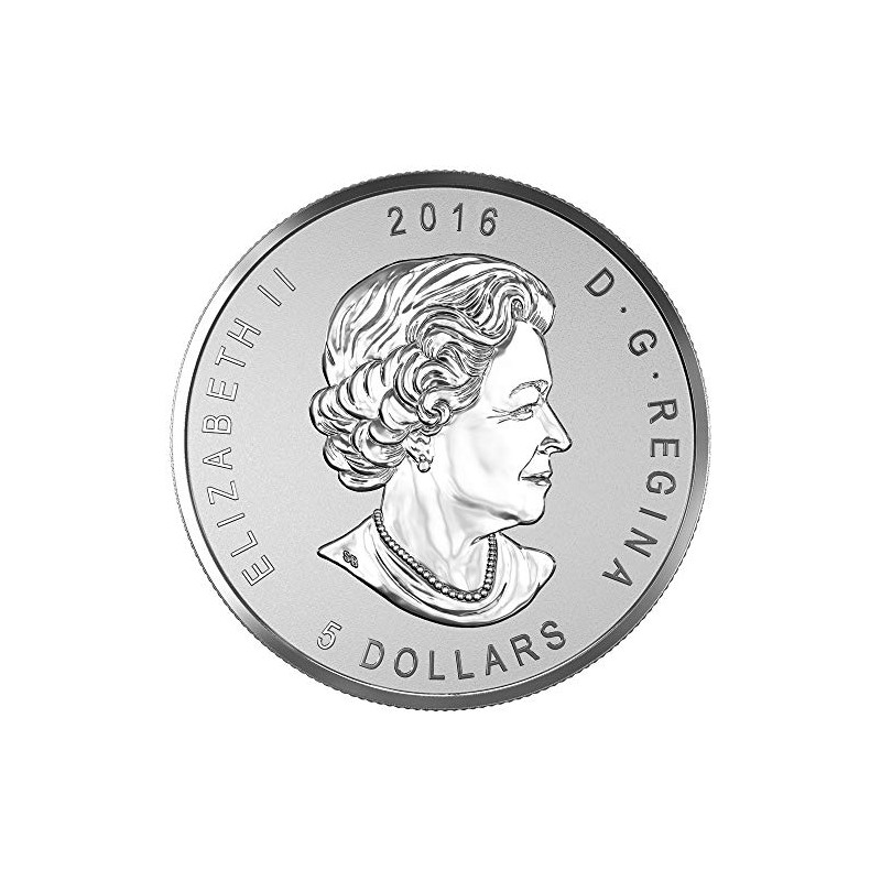 2016 $5 .9999 Proof Silver Maple Leaf Coin Poppy