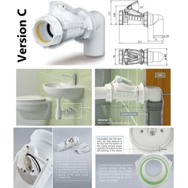 Elbow Wall Mounted Anti Flood 50mm Backwater Check Valve Backflow Prevention