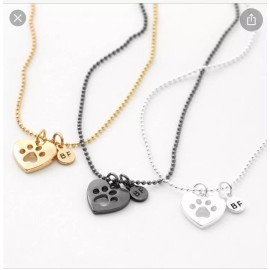 Claire’s Puppy Paw Print Trio Best Friend Bff Necklace Jewelry Lot Nwt