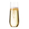 Munfix Munfix 48 Pack Stemless Plastic Champagne Flutes Disposable 9