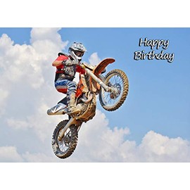 Motocross Bike Birthday Card