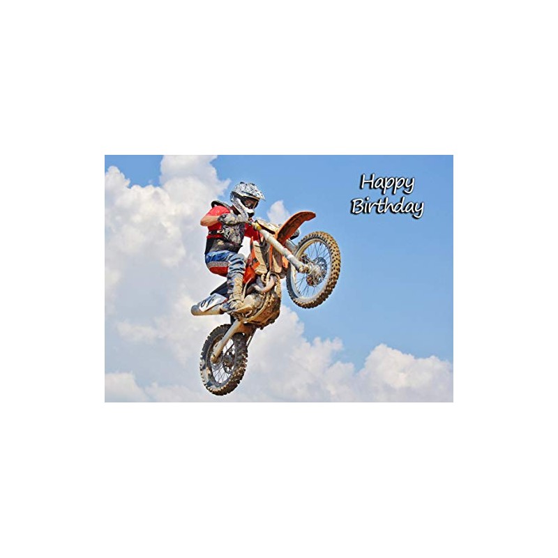 Motocross Bike Birthday Card