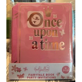 Hootyballoo Once Upon A Time Princess Fairytale Book Party Invitations 15 Pack