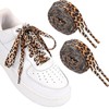 BelleVive 2 Pairs of Leopard Shoelaces, Brown, 120 + 140