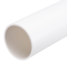 MECCANIXITY 2 Inch PVC Rigid Tube Round Pipe 46mm ID 50mm OD 8" Length White High Impact for Water Pipe, Crafts, Cable Sleeve