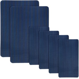 Pool Safety Cover Patch Kit Swimming Pool Safety Cover Repair Kit 12 x 8 Inch, 4 x 8 Inch Self Adhesive Mesh Pool Cover Patch Blue Pool Cover Saver Patch for Inground Pool Cover (6 Pieces)