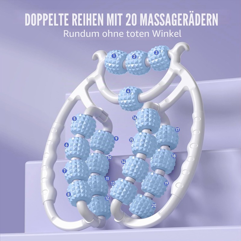 Relax Roller 20 Wheels, Pilates Roller Neck Massager Massage Roller
