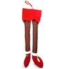 Funny Christmas Elf Leg Decorations: Novelty Car Leg Hangers, Festive,