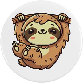 Azeeda 58mm 'Süßes Babyfaultier' Pin Knopf-Abzeichen (BB00145971)