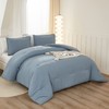 Litanika Oversized King Comforter Set Grayish Blue Super King Plus