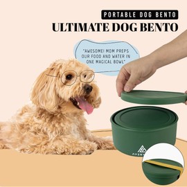 AVERYDAY 50 Oz Travel Dog Bowls with Lids, 2-in-1 Portable Pet Bowls for Food and Water, Leakproof Travel Dog Food & Water Bowl for Outdoor, Camping, Travel Dog Food Bowls, Daycare Pet Bowls