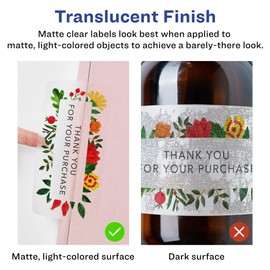 Avery Matte Clear Rectangle Labels with Sure Feed, 5" x 3.5", 100 Matte Clear Labels, Laser/Inkjet Printable Labels