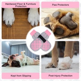 BEAUTYZOO Dog Socks to Prevent Licking Paws, Dog Shoes for Hot Pavement Small Medium Large Senior Dog Booties, Non Slip Dog Boots & Paw Protectors for Hardwood Floors Traction Control Indoor