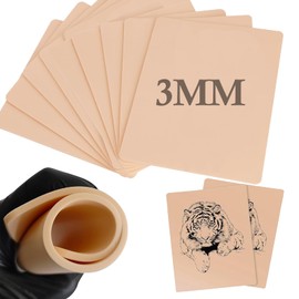 6PCS Tattoo Skin 3mm - LEAYOKA Fake SkinTattoo Skin Practice Double Sided Tattoo Practice Skin Professional Exercise Skin for Practice Tattoo