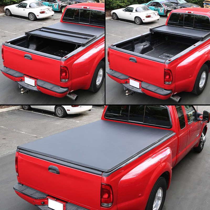 Tri-Fold Soft Top Trunk Tonneau Cover Replacement for Ford Ranger