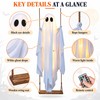 Hanging Ghost Decoration for Halloween – Light-Up Swing Ghost Ornament