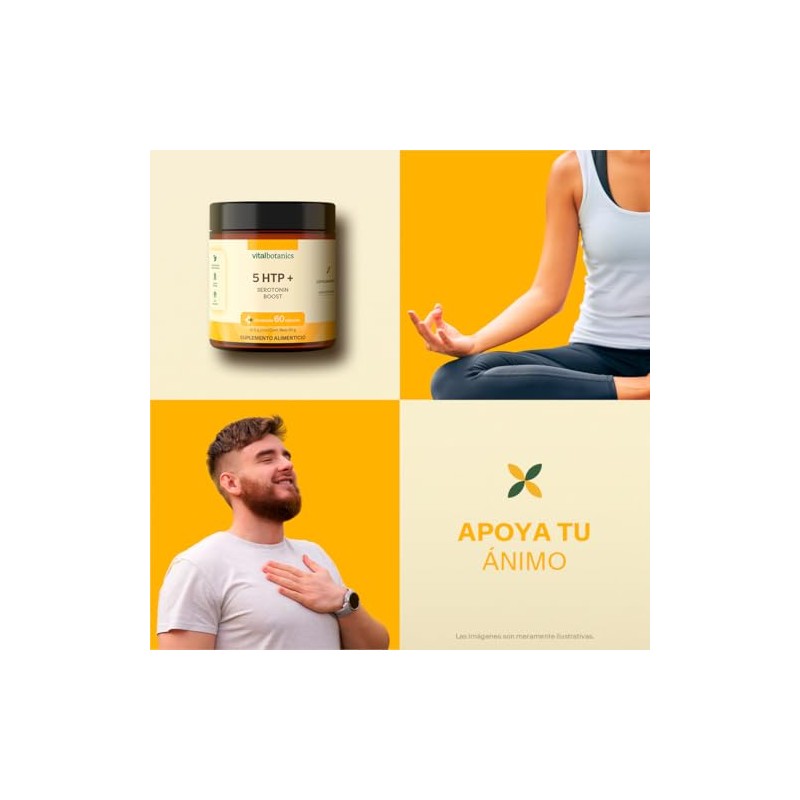 VITAL BOTANICS - 5-HTP Hidroxitriptofano de Semilla de Arroz -