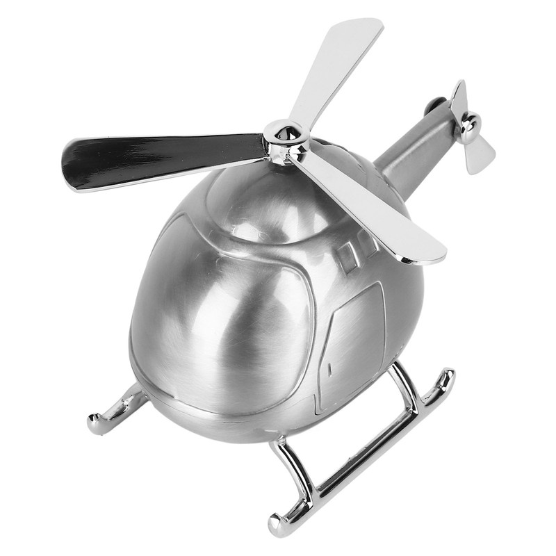 Helicopter Coin Bank Decorative Metal Money Saving Bank Coin Jar