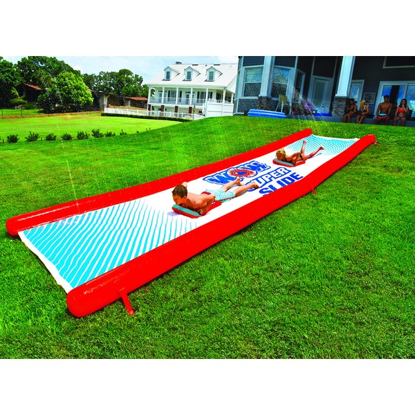 WOW Sports Super Slide Giant Backyard Slip and Slide with Sprinkler, Extra Long Water Slide 25 x 6 ft