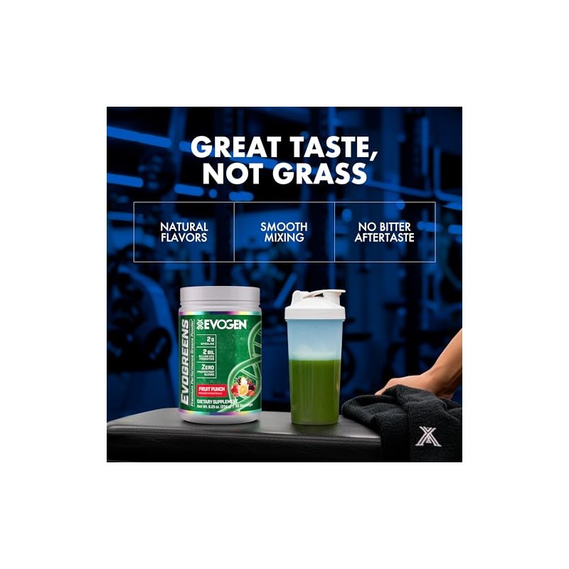 Evogen Evogreens | Superalimento verde de alto rendimiento, espirulina, granada,