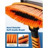 JOYTUTUS 41.5IN Extendable Snow Brush and Ice Scraper, 270°Pivoting Snow