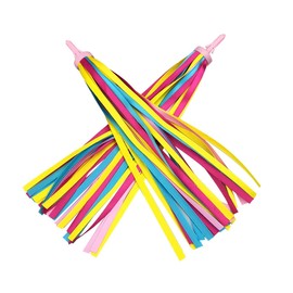 Taicols Kids Rainbow Bike Streamers Grips Tassels Ribbons Colorful Childrens Scooter Bike Handlebar Streamers for Girls Boys Cycling Accessories for Girls Boys Handlebar Scooter Handgrip (Yellow)