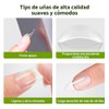 CHERIMOYA Soft Gel Tips para Uñas 512 pcs 14 Tamaños-Almendrada