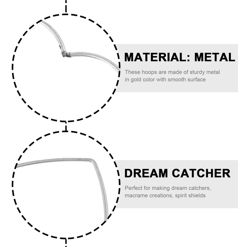 DECHOUS 9Pcs Metal Rings for Macrame, Heart Shape Dream Catcher