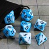 CiaraQ DND Polyhedral Dice Set with a Black Dice Bag