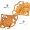 KICHOUSE Thick Bamboo Lotus Coasters Set of 2 Heatproof Mats