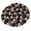 Maharanis Fairtrade Felt Coaster Pot Coaster Pebble Natural Light 22