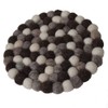 Maharanis Fairtrade Felt Coaster Pot Coaster Pebble Natural Light 22 cm Handmade Pure Wool Heat Resistant, Natural Light