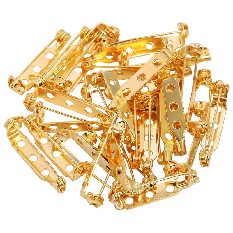 TRIXES 100PC Brooch Pins – Safety Clasp with Back Bar