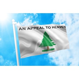 DMSE Appeal to Heaven Tree American Revolution an Appeal to God Flag 3X5 Ft Foot 100% Polyester 100D Flag UV Resistant (3' X 5' Ft Foot)