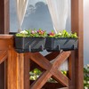 KADAX Flower Box Holder, No Drilling, Balcony Box Holder Set,