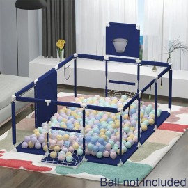 Unbranded Extra Large Baby Playpen Play Yard Outdoor Indoor Kids Activity Center +Gate - Blue