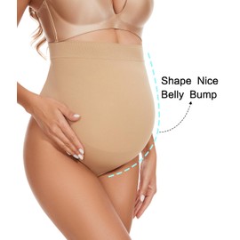 KUNINDOME Maternity Shapewear Thong, Nude, 4X-Large