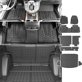 xipoqix Cargo Liners Floor Mats Compatible with 2017-2022 Honda CRV Trunk Mat Backrest Mats for 2017 2018 2019 2020 2021 2022 Honda CR-V Accessories (Rear Trunk Mat+Backrest Mat+Floor Mat)