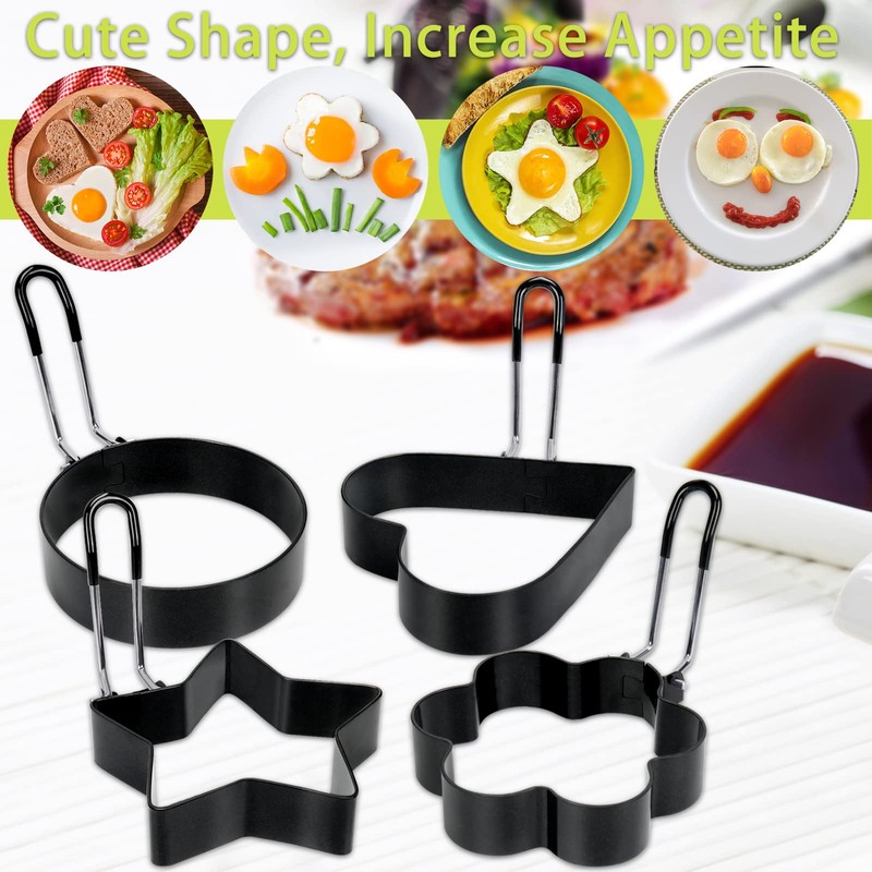 6 Pack Eggs Rings, Stainless Steel Egg Cooking Rings, Round