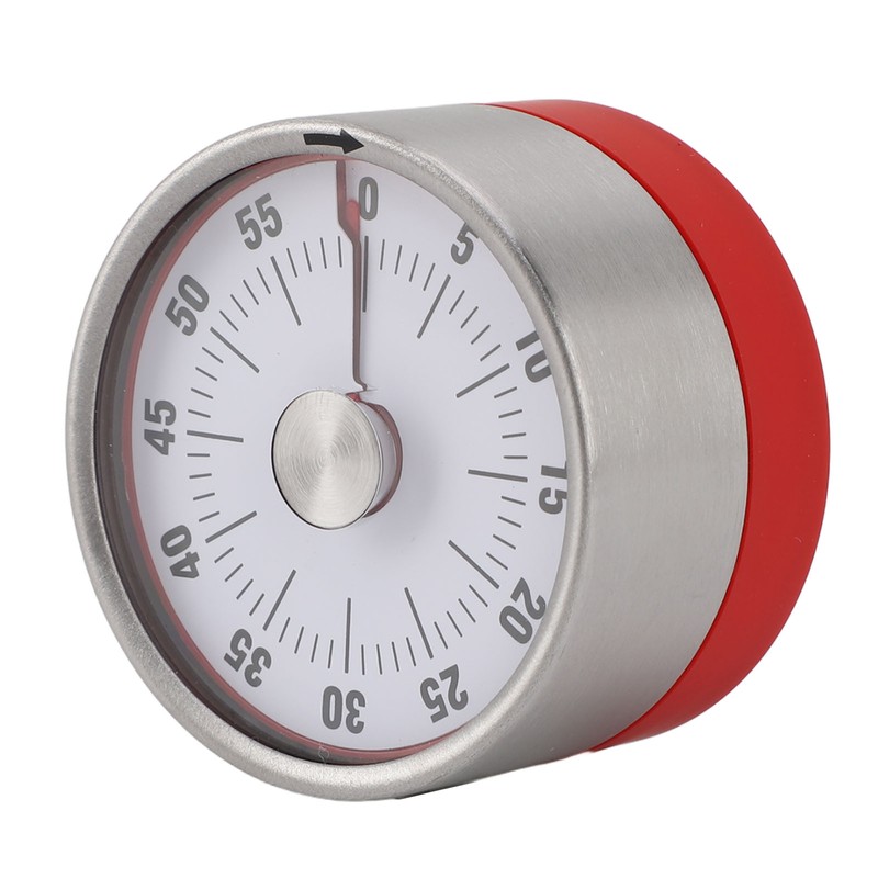 Mechanical Countdown Timer 60 Minute Magnetic Stainless Steel Visual Kitchen