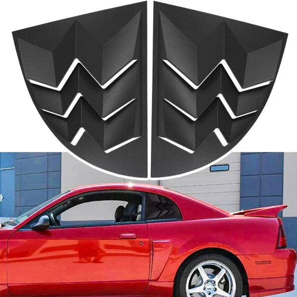 Unbranded/Generic 2PC Car Side Window Scoop Louvers ABS Sun Shade