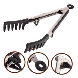 Operitacx Pasta Tongs, Stainless Steel Spaghetti Tongs, Multi-Function Kitchen Tongs Tongs Cooking Tongs Food Tongs Salad Tongs Bbq Tongs Metal Toast Tongs for Air Fryer Kitchen Cooking
