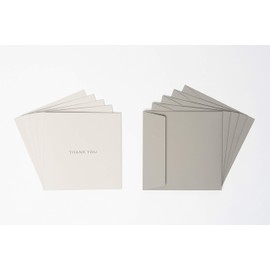 Blake Note Cards Indigo Thank You Pale Grey Note Cards with Dark Grey envelopes 150mm x 150mm Note Cards - Pack of 5